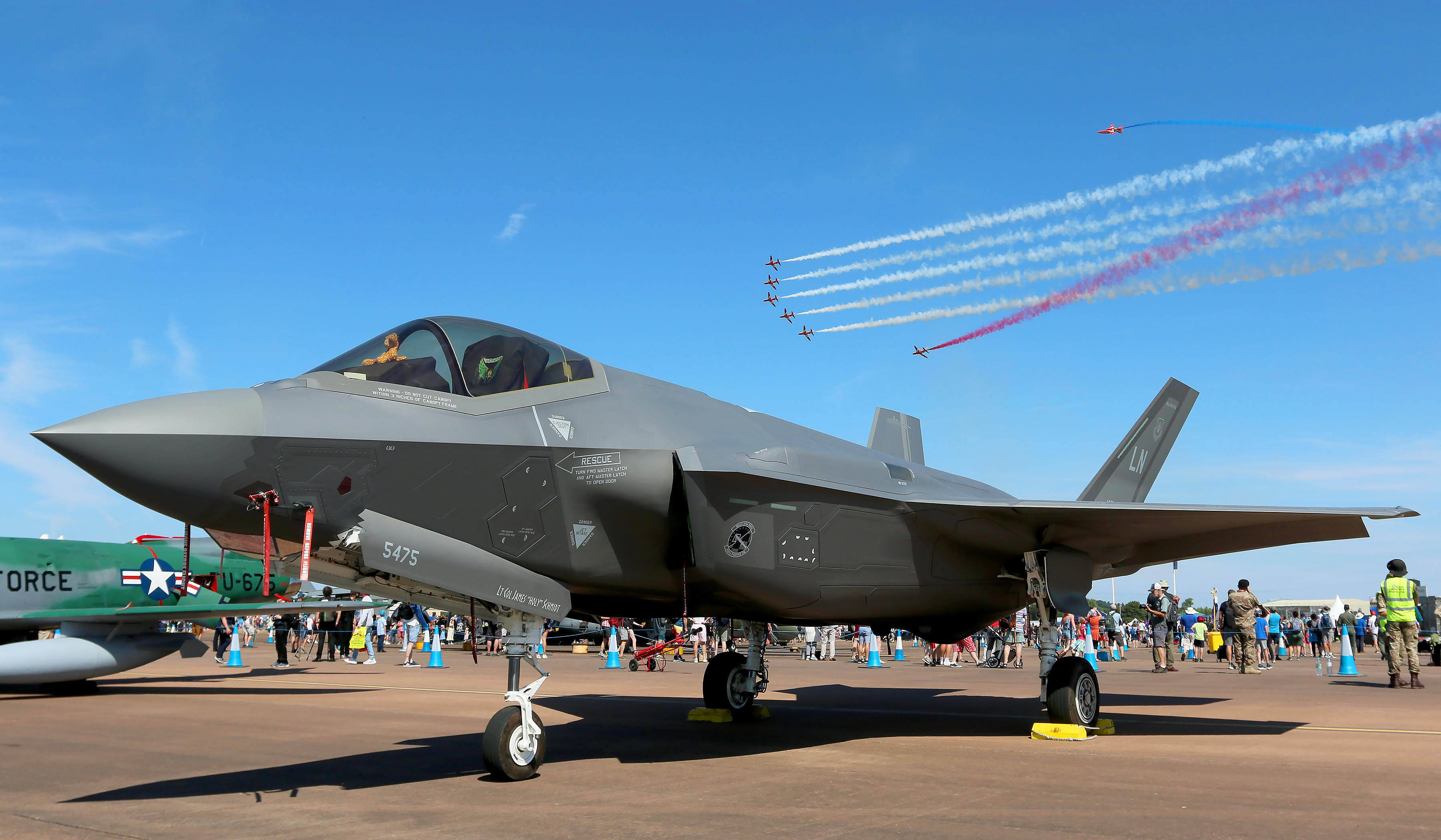 RIAT22 USA Lightning UK Red Arrows Paul Fiddian (2)